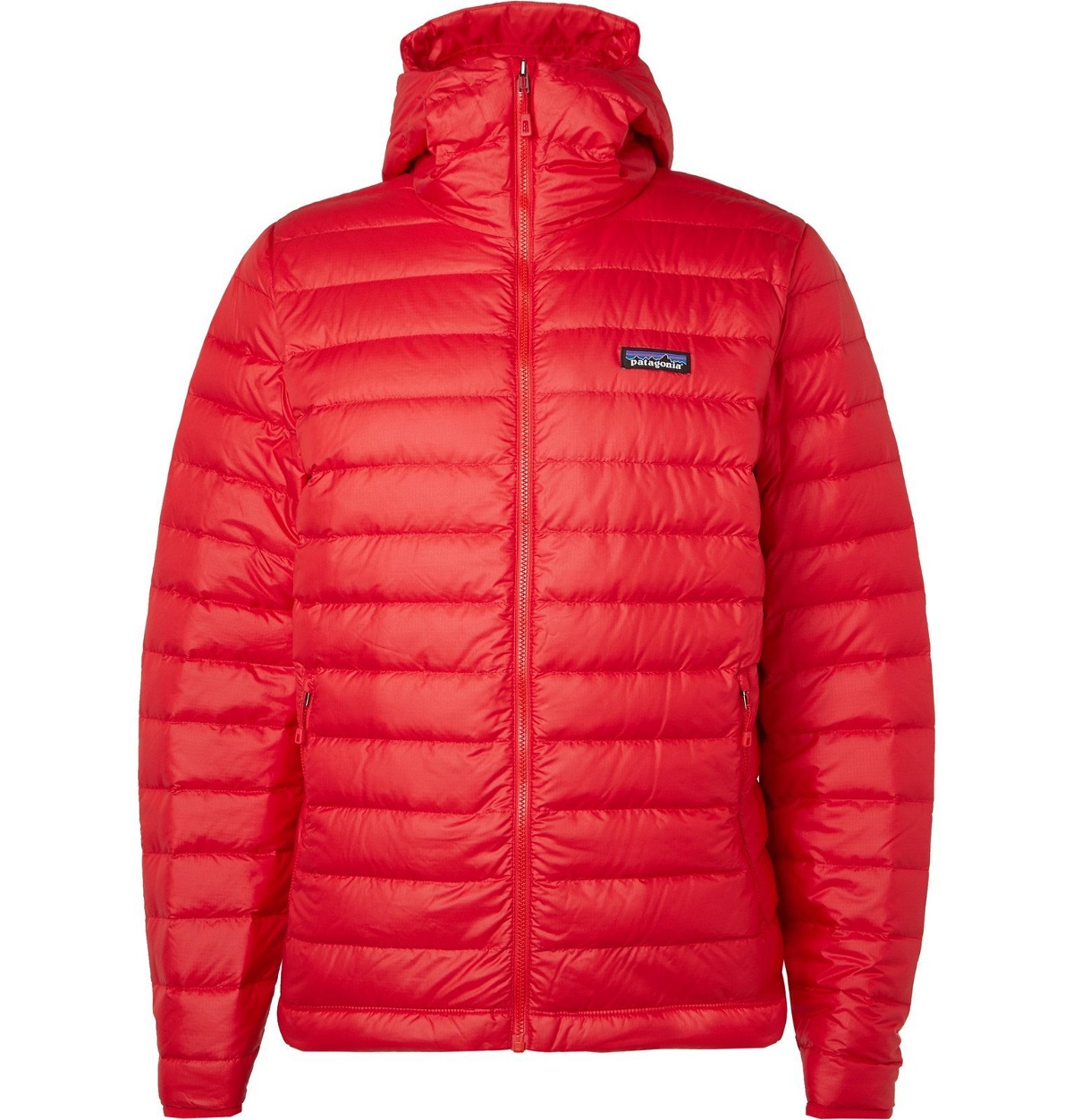 Photo: Patagonia - Quilted DWR-Coated Ripstop Hooded Down Jacket - Red