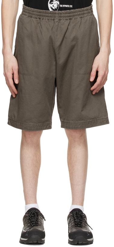 Photo: Undercoverism Khaki Cotton Shorts