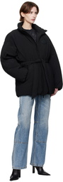 Alexander Wang Black Dome Logo Patch Down Jacket