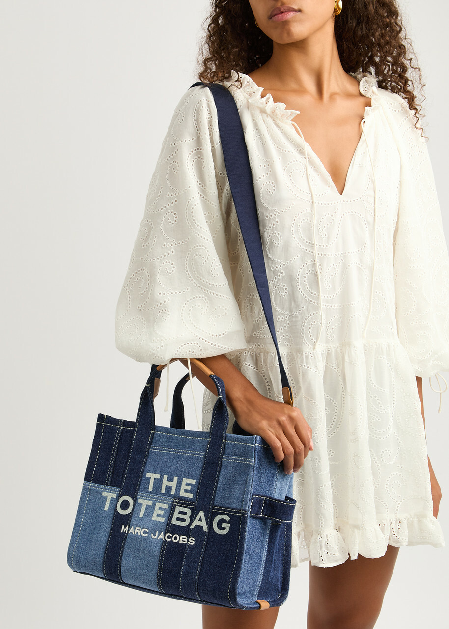 Marc Jacobs The Tote Medium Denim Tote - Blue/Navy - One Size