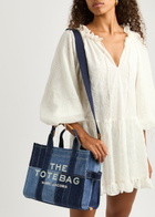 Marc Jacobs The Tote Medium Denim Tote - Blue/Navy - One Size