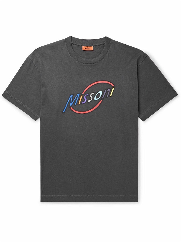 Photo: Missoni - Logo-Print Cotton-Jersey T-Shirt - Black