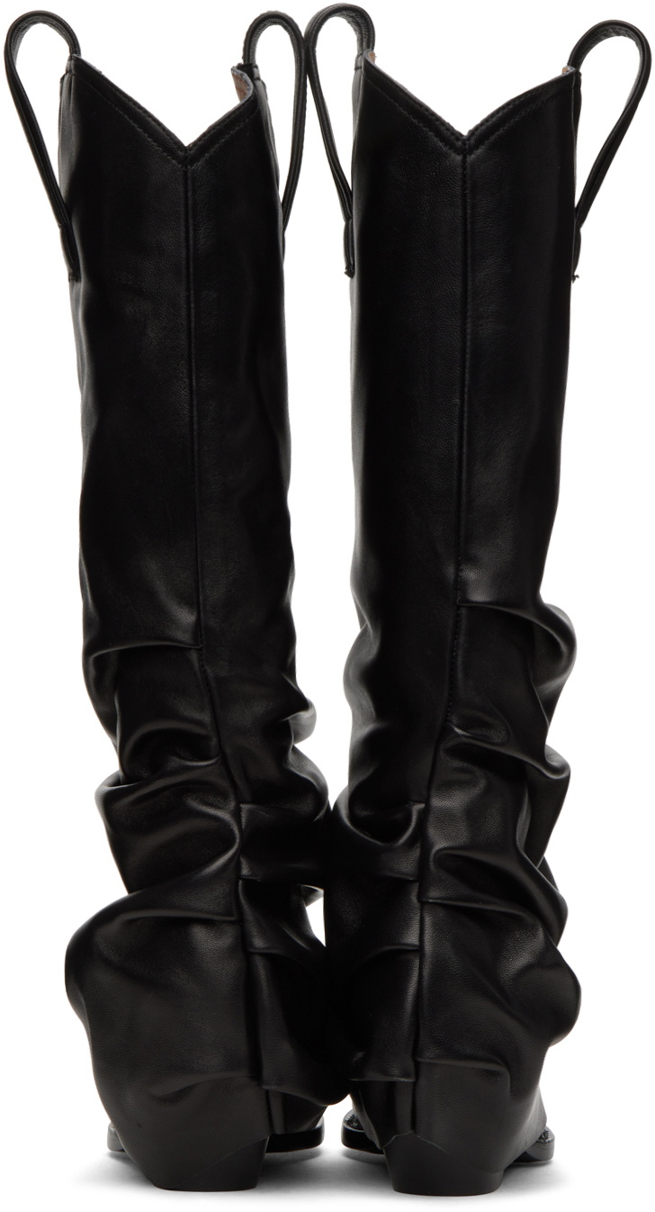 R13 Black Mid Cowboy Sleeve Boots R13