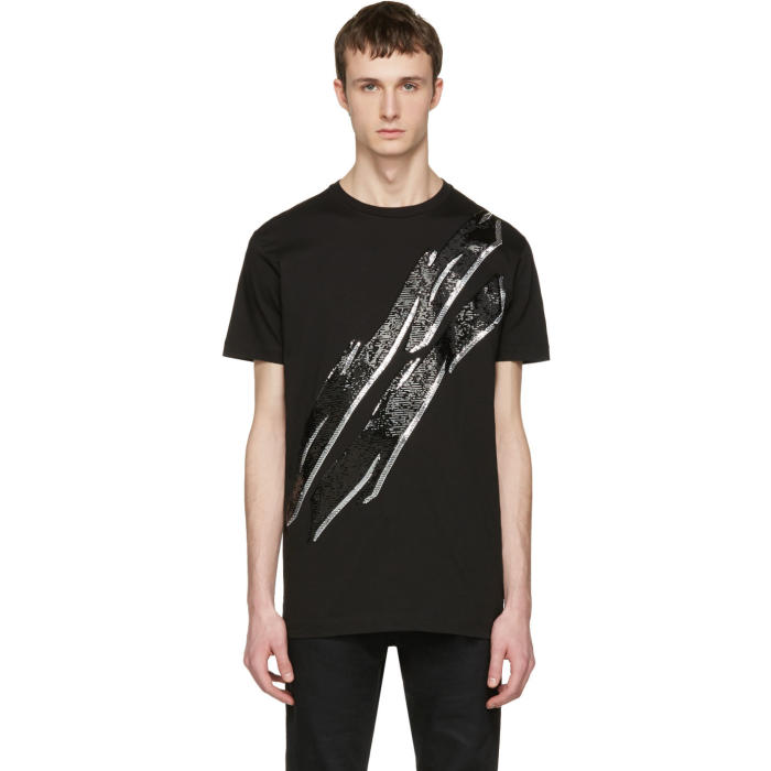 Photo: Dsquared2 Black Lightning Bolt T-Shirt