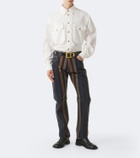 Versace Striped straight jeans