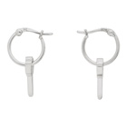 Hatton Labs Silver Key Hoop Earrings
