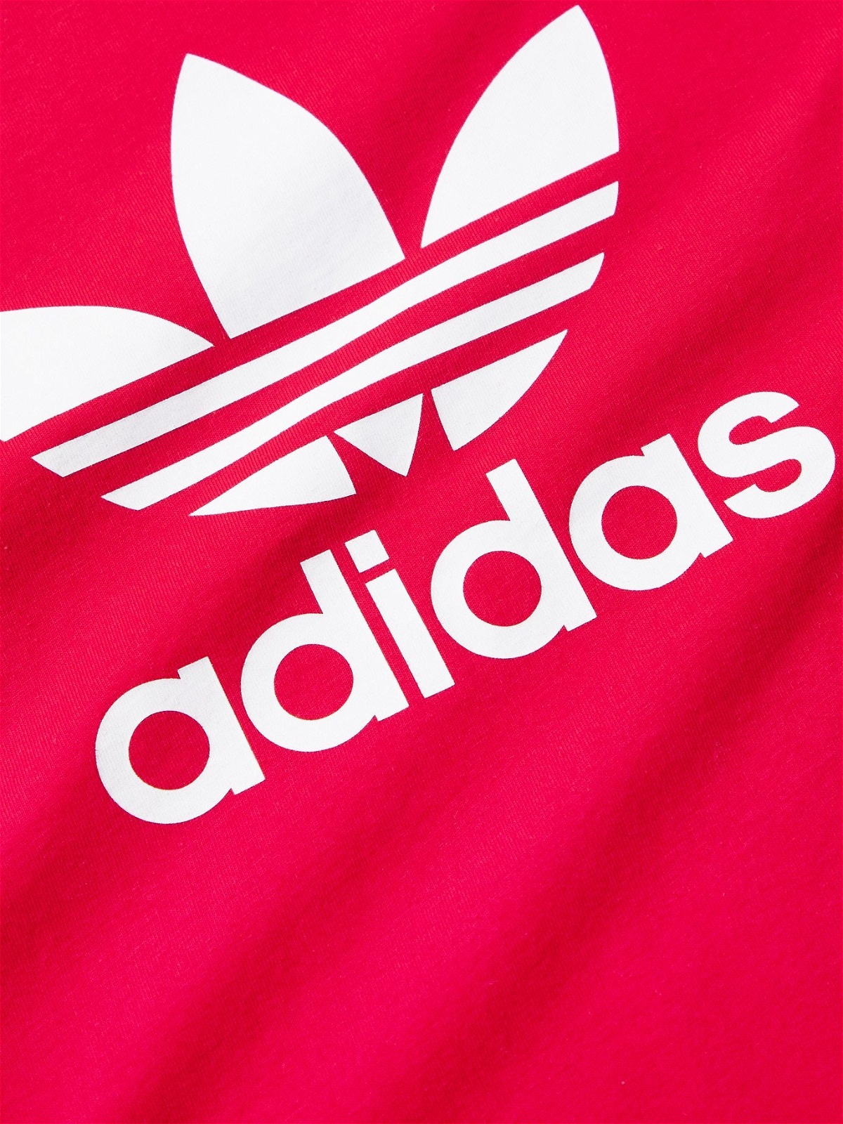 ADIDAS ORIGINALS - Color-Block Logo-Print Cotton-Jersey T-Shirt - Red  adidas Originals