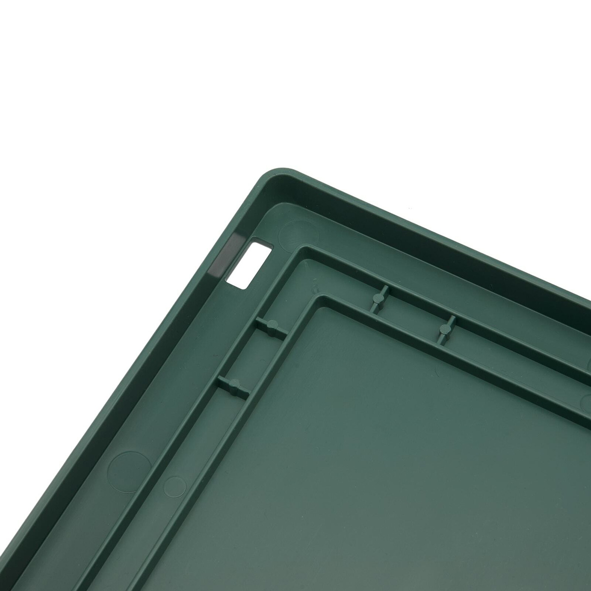 HAY Medium Square/Cube Recycled Colour Crate Lid in Dark Green 