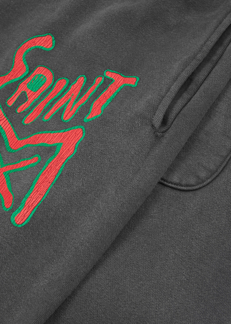 Saint Mxxxxxx Saint Printed Cotton Sweatpants Charcoal