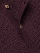 De Bonne Facture - Honeycomb Organic Cotton Polo Shirt - Purple