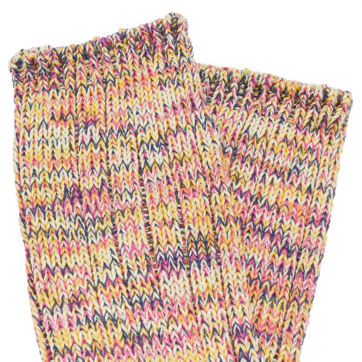 Anonymous Ism 5 Colour Mix Crew Sock in Pink