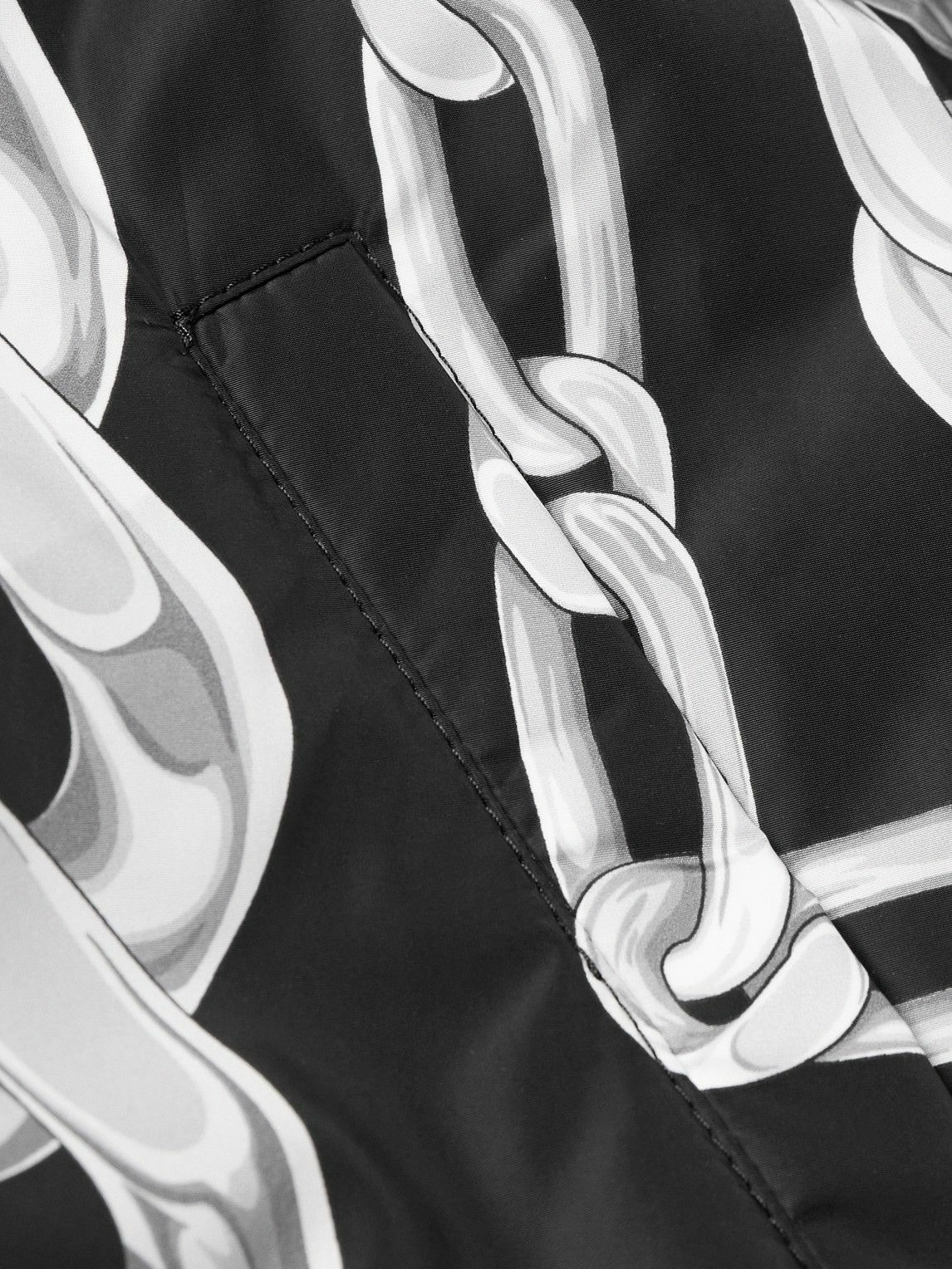 Versace - Reversible Padded Printed Shell Bomber Jacket - Black