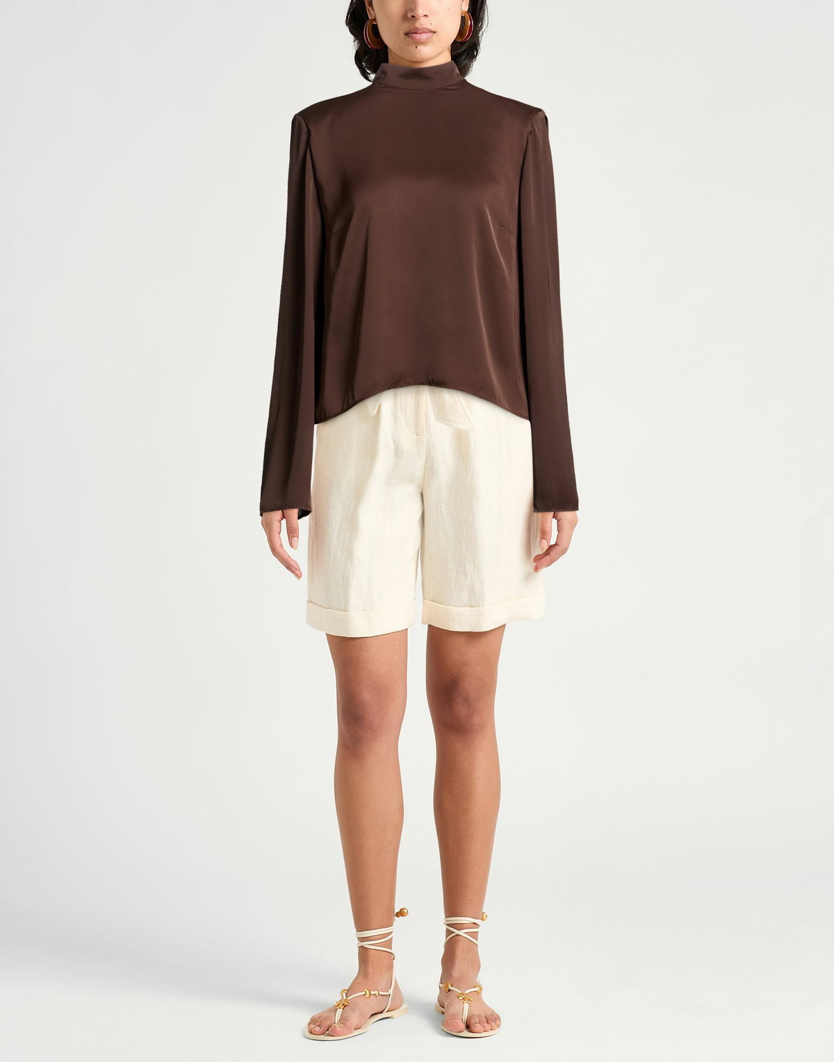 Rotate Birger Christensen Womens Top in Chocolate brown