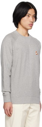 Maison Kitsuné Gray Chillax Fox Sweatshirt