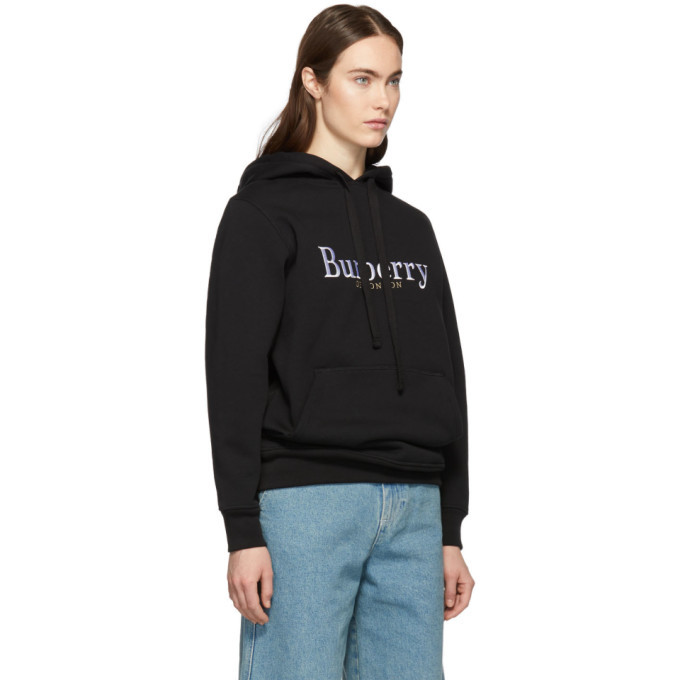 Burberry embroidered logo deals jersey hoodie