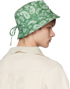 Jacquemus Green Le Raphia 'Le Bob Gadjo' Bucket Hat