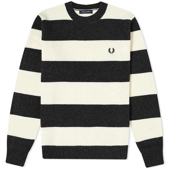 Photo: Fred Perry Authentic Bold Stripe Crew Knit