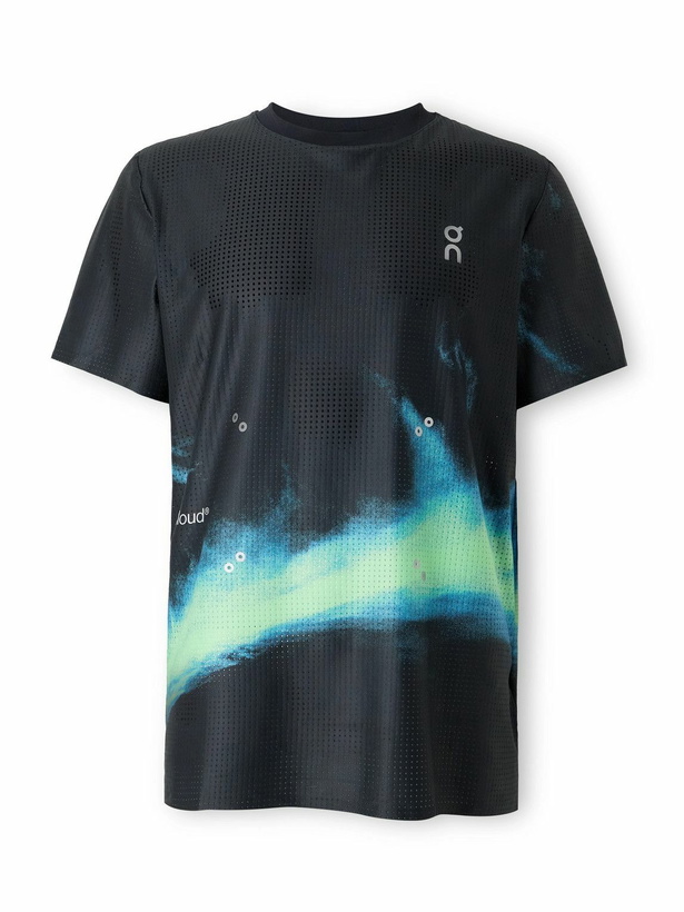 Photo: ON - Pace-T Printed CleanCloud® Mesh T-Shirt - Black