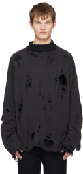 Doublet Black Destroyed Sweater