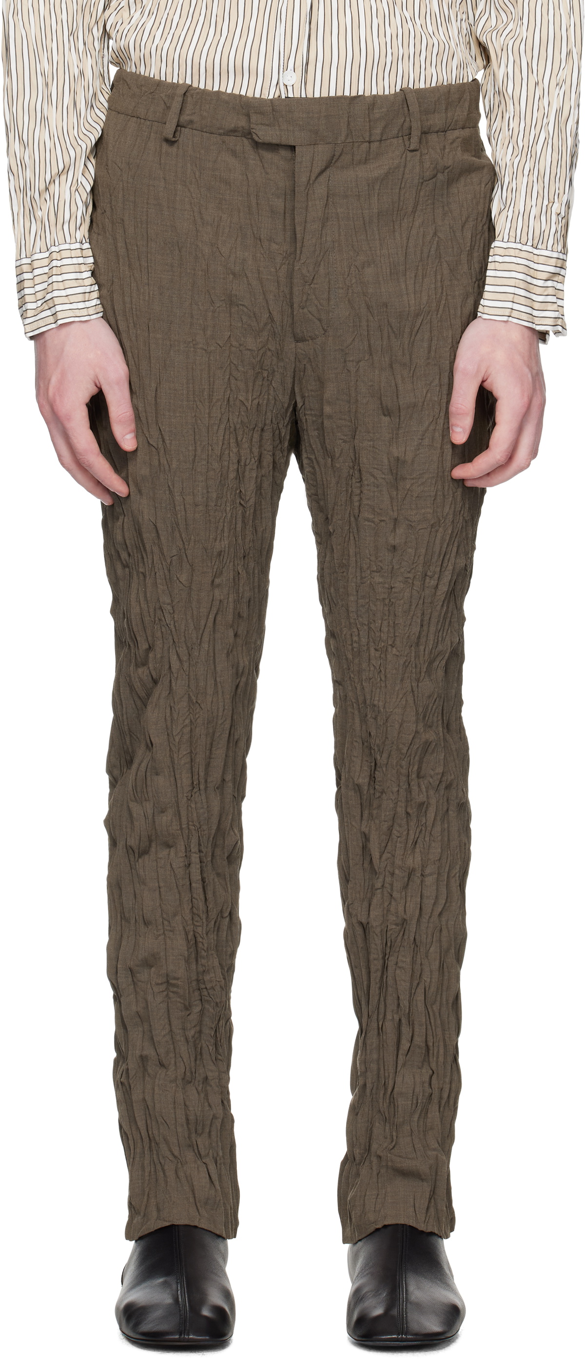パンツ BOTTEGA VENETA CURVED SHAPE PANT Bottega Veneta Black Curved Shape Trousers Bottega Veneta