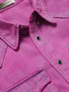 ISABEL MARANT - Pittih Ombré Denim Western Shirt - Purple