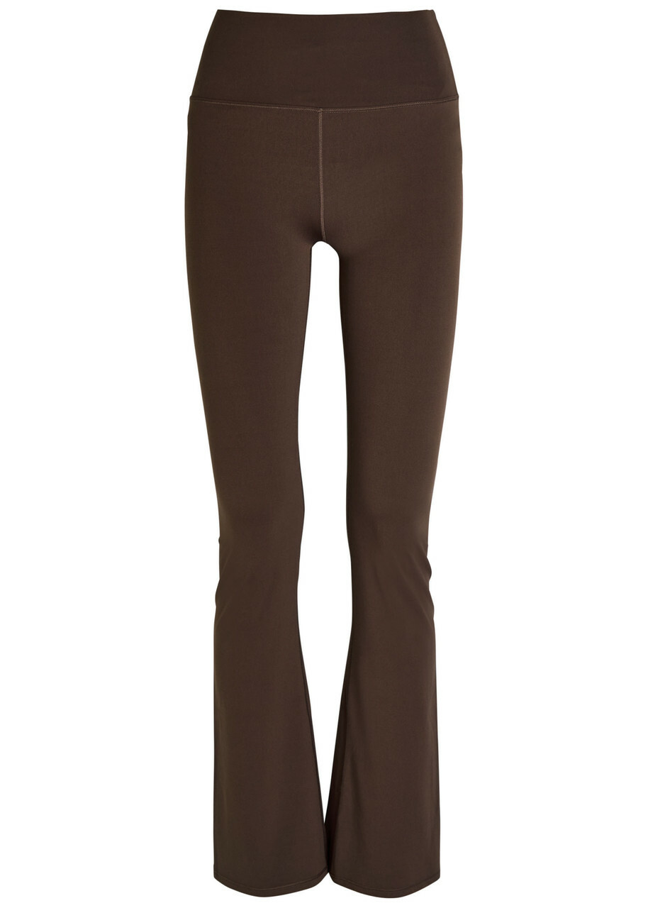 Vuori All The Feels Flared Stretch-jersey Leggings Brown