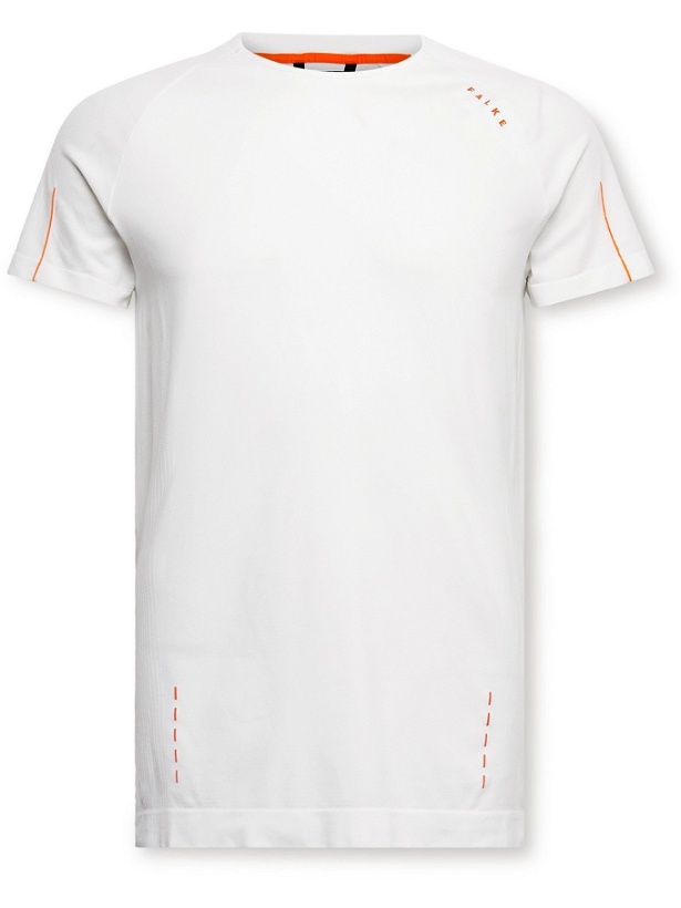 Photo: FALKE Ergonomic Sport System - Active Logo-Print Stretch-Jersey T-Shirt - White - XL/XXL