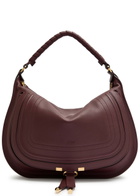 Chloe Marcie Medium Leather Shoulder bag - Dark Purple - One Size