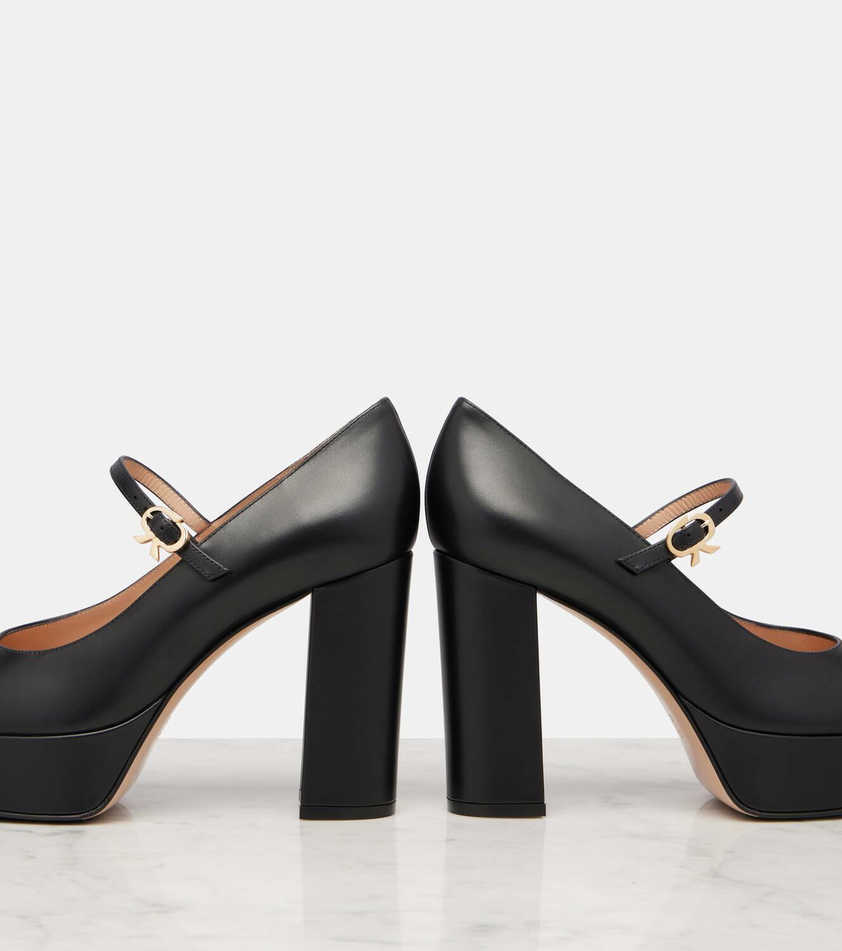 Gianvito Rossi Leather platform Mary Jane pumps Gianvito Rossi