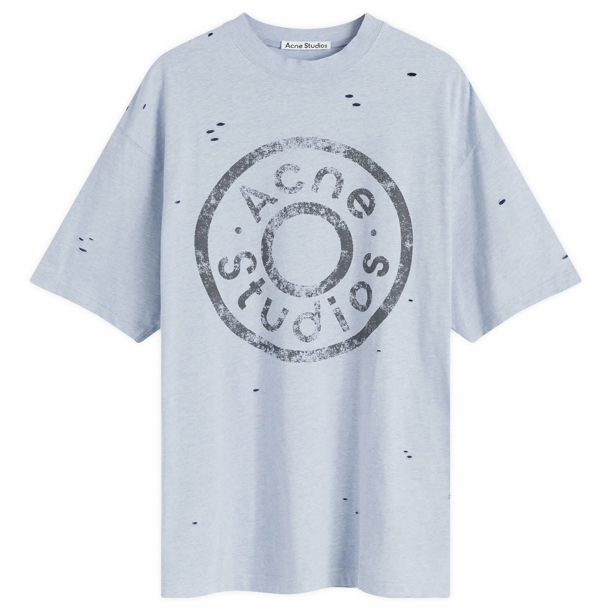 Acne Studios☆Exford button logo Tシャツ【UK発】 Acne Studios Men's Exford Button Logo T-Shirt in Blue