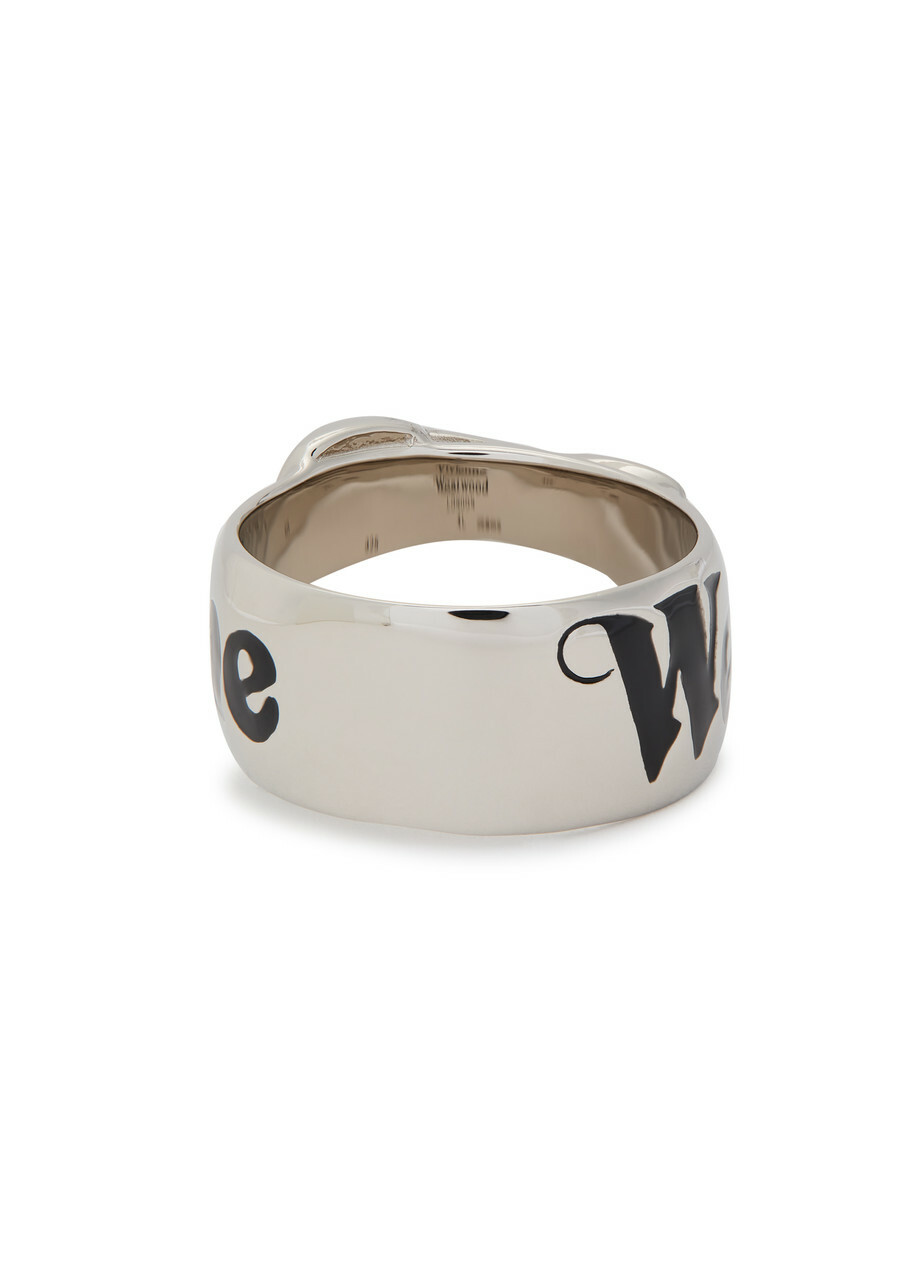 Vivienne Westwood Belt Logo-enamelled Sterling Silver Ring