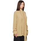TOTEME Beige Draped Scarf Blouse