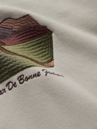 De Bonne Facture - Logo-Embroidered Cotton-Jersey Hoodie - Gray