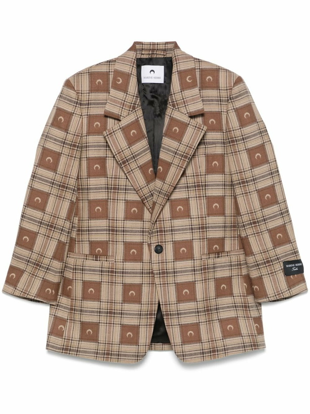 Photo: Marine Serre Crescent Moon-Jacquard Blazer
