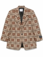 Marine Serre Crescent Moon-Jacquard Blazer