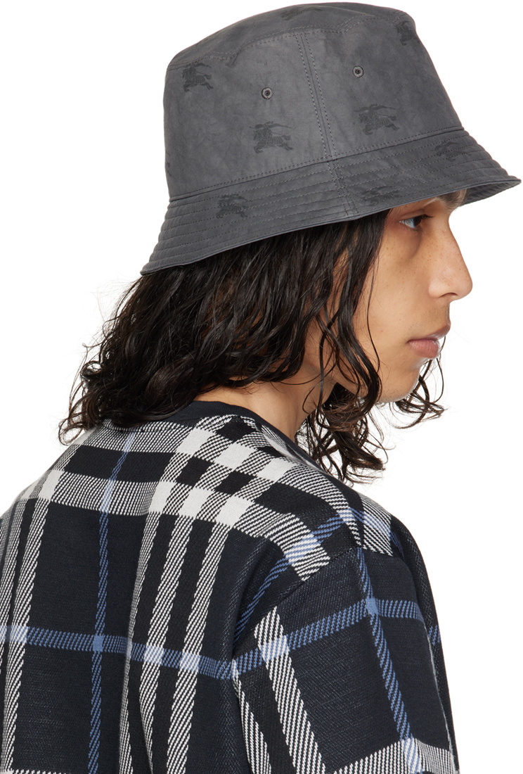 Burberry Gray EKD Bucket Hat Burberry display picture 1