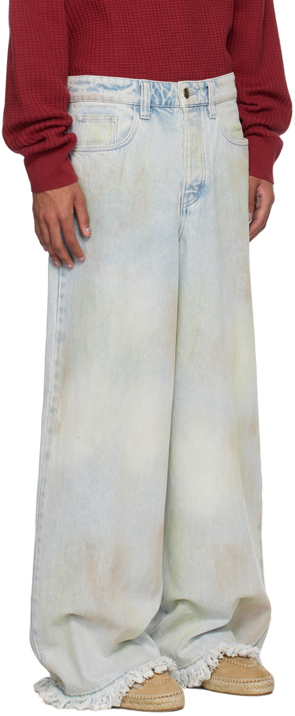 drew house Blue Distressed Jeans