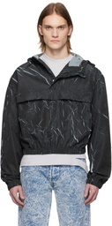 Karmuel Young Navy Pressed Textured Jacket