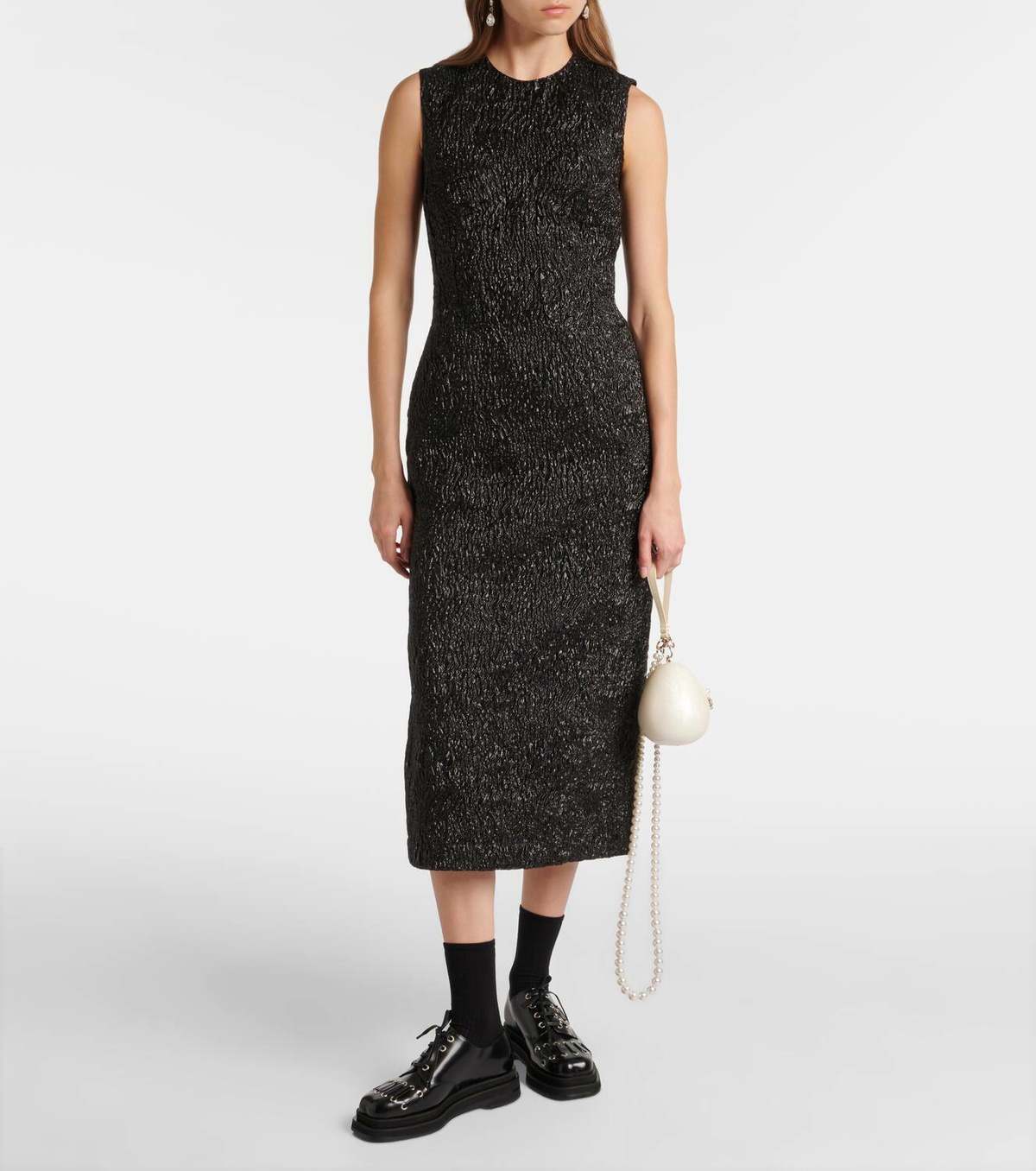Simone Rocha Heart Toe leather platform brogues