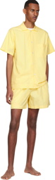 Tekla Yellow Organic Cotton Pyjama Shirt