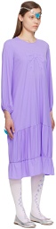 Ashley Williams Purple 3D Bow Maxi Dress