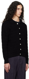 Dunst Black Open Collared Cardigan