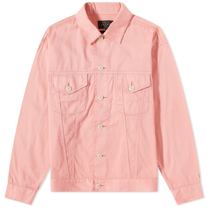 Photo: Beams Plus Men's Garment Dyed Trucker Jacket in Pink