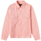 Beams Plus Men's Garment Dyed Trucker Jacket in Pink