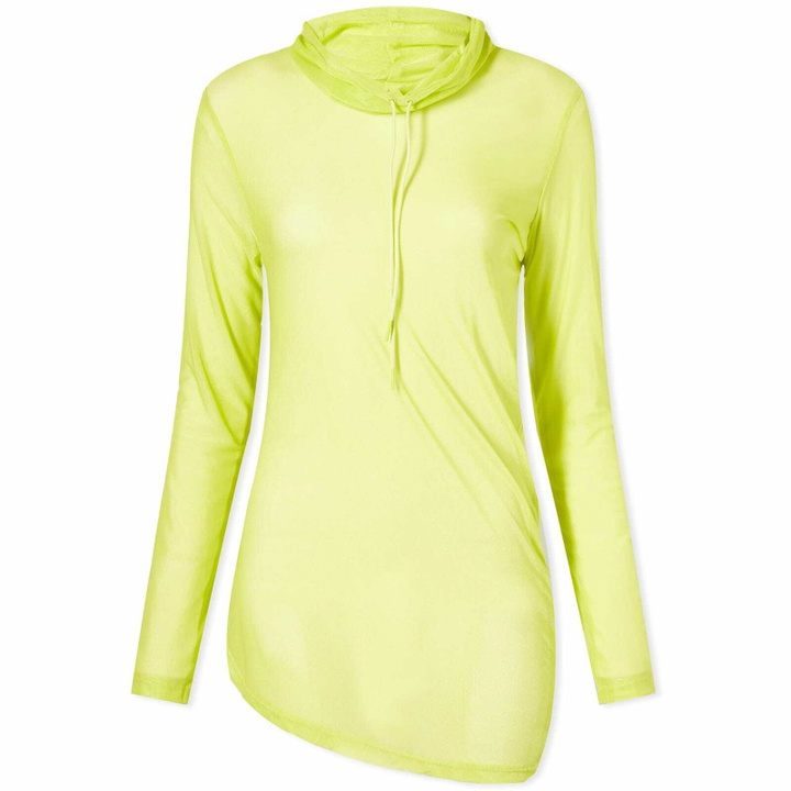 Photo: The Open Product Women's Turtleneck Mesh Top in Green