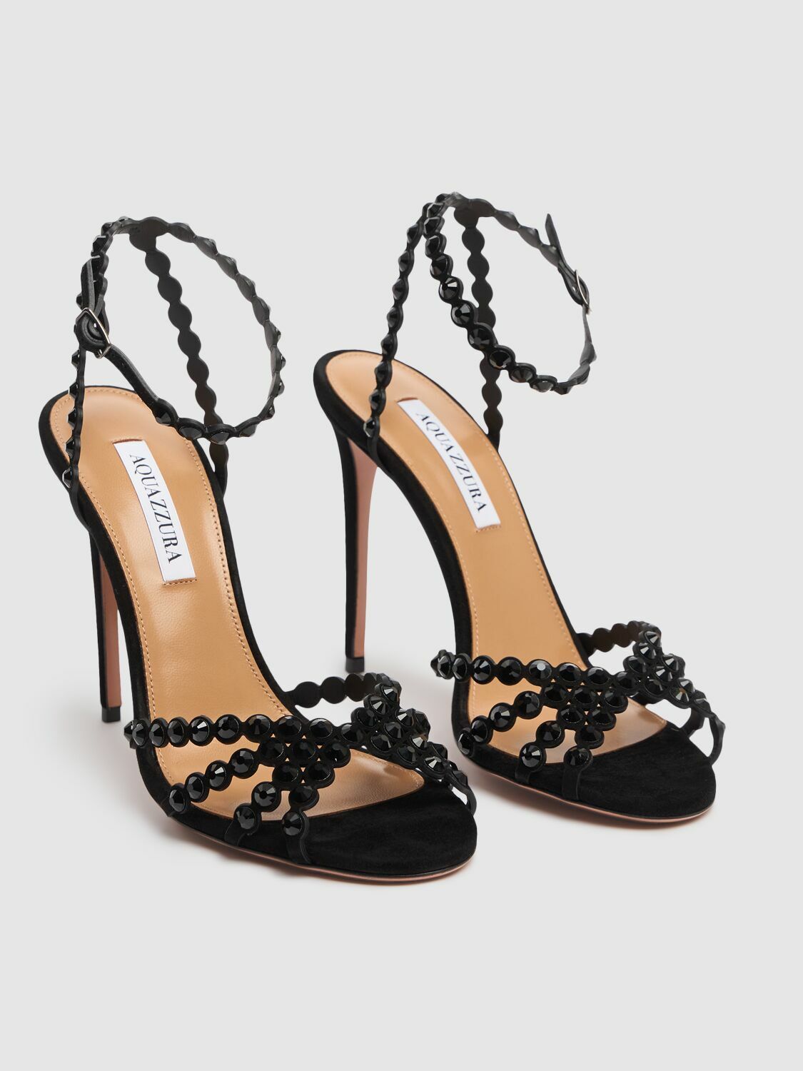 AQUAZZURA 105mm Tequila Suede Sandals