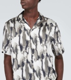 Frescobol Carioca Roberto printed silk bowling shirt