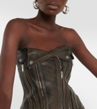 Dion Lee Strapless leather top