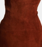 Stouls Monica strapless suede midi dress
