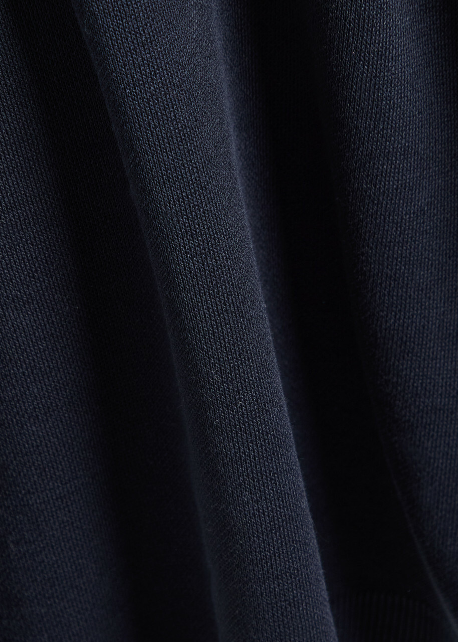 Herno Derby Knit Cotton Polo top Navy